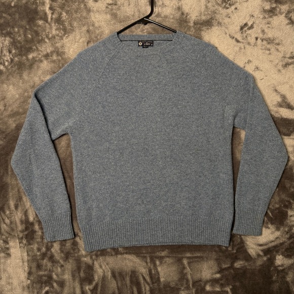 J.Crew Other - J.Crew Premium Lambswool Sweater Mens M Blue Crewneck Raglan 98323